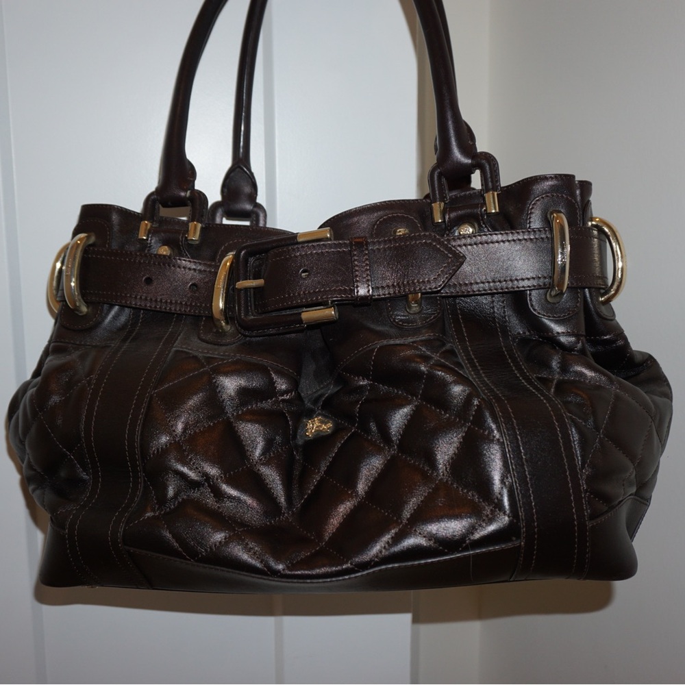 Burberry tote leather bag! LIKE NEW!